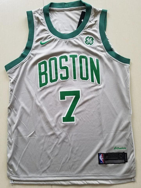 Men 07 Jaylen Brown Jersey Gray Boston Celtics Jersey Swingman Fanatics