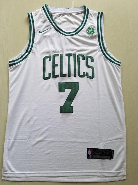 Men 07 Jaylen Brown Jersey White Boston Celtics Jersey Swingman Fanatics