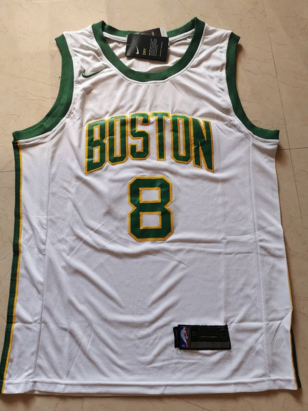 Men 08 Kemba Walker Jersey White Boston Celtics Jersey Swingman Fanatics