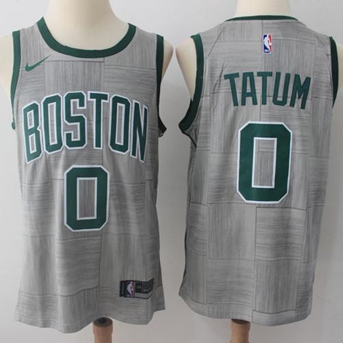 Men 0 Jayson Tatum Jersey City Edition Gray Boston Celtics Jersey Fanatics - fastssd - NBA Jersey - nRevo