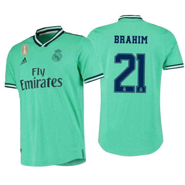 Men 21 Brahim Diaz Jersey Green Away Real Madrid Jersey Laliga 2020 - fastssd - Soccer Jersey - CrazyKill