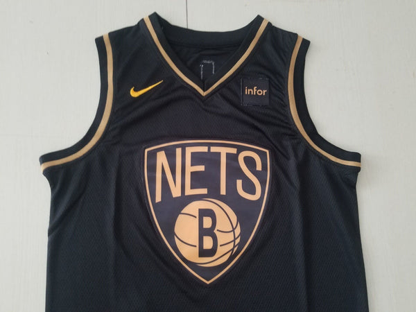 Men 07 Kevin Durant Jersey Black Brooklyn Nets Jersey Golden Edition - fastssd - NBA Jersey - nRevo
