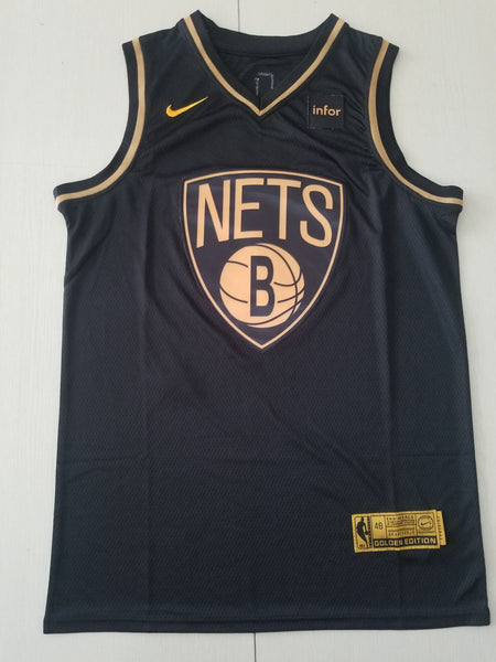 Men 07 Kevin Durant Jersey Black Brooklyn Nets Jersey Golden Edition - fastssd - NBA Jersey - nRevo