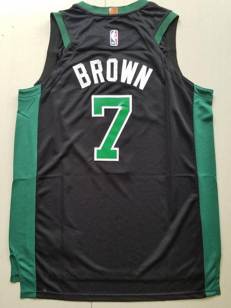 Men 07 Jaylen Brown Jersey Black Boston Celtics Jersey Swingman Fanatics