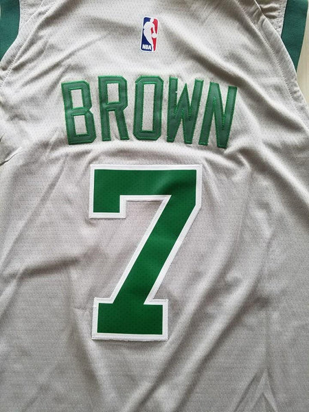 Men 07 Jaylen Brown Jersey Gray Boston Celtics Jersey Swingman Fanatics