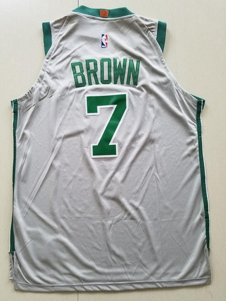 Men 07 Jaylen Brown Jersey Gray Boston Celtics Jersey Swingman Fanatics