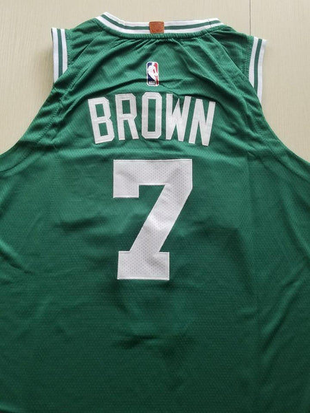 Men 07 Jaylen Brown Jersey Green Boston Celtics Jersey Swingman Fanatics