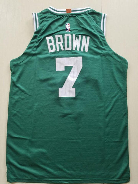 Men 07 Jaylen Brown Jersey Green Boston Celtics Jersey Swingman Fanatics