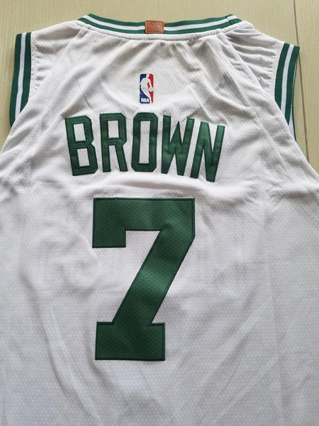 Men 07 Jaylen Brown Jersey White Boston Celtics Jersey Swingman Fanatics