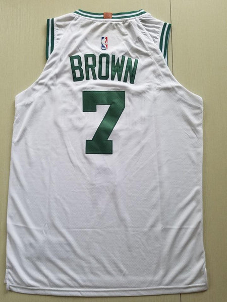 Men 07 Jaylen Brown Jersey White Boston Celtics Jersey Swingman Fanatics