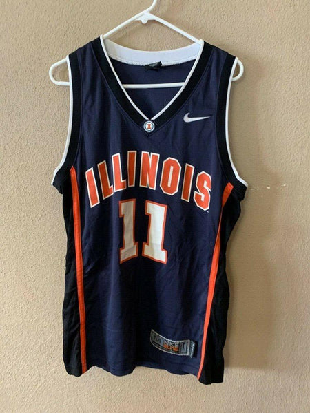 Men 11 Dee Brown Jersey Dark Blue Illinois Fighting illini Jersey Swingman Fanatics
