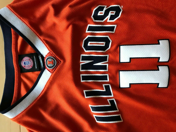 Men 11 Dee Brown Jersey Orange Illinois Fighting illini Jersey Swingman Fanatics