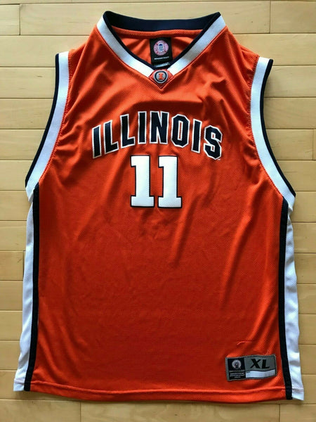 Men 11 Dee Brown Jersey Orange Illinois Fighting illini Jersey Swingman Fanatics