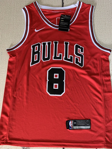 Men 08 Zach LaVine Jersey Red Chicago Bulls Jersey Swingman Fanatics