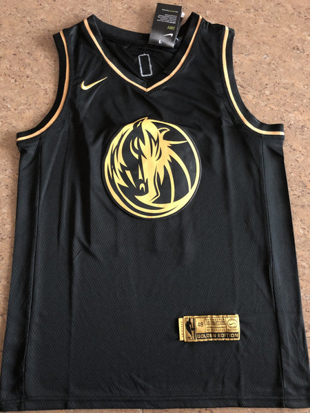 Men 77 Luka Doncic Jersey Black Dallas Mavericks Jersey Golden Edition - fastssd - NBA Jersey - nRevo