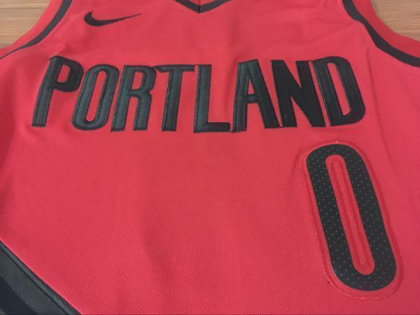 Men 0 Damian Lillard Jersey Red Portland Trail Blazers Authentic Player - fastssd - NBA Jersey - nRevo