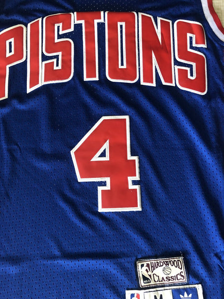 Men 04 Joe Dumars Jersey Blue Detroit Pistons Jersey Hardwood Classics