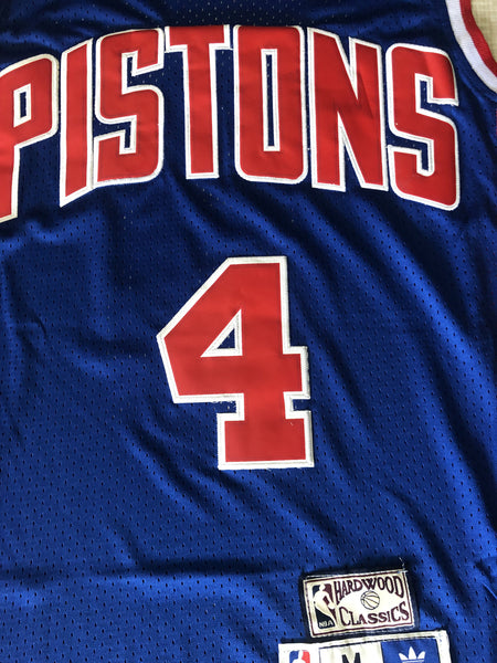 Men 04 Joe Dumars Jersey Blue Detroit Pistons Jersey Hardwood Classics