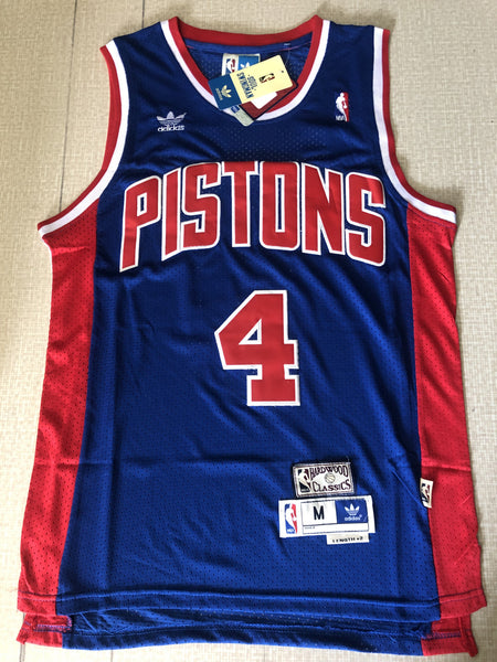 Men 04 Joe Dumars Jersey Blue Detroit Pistons Jersey Hardwood Classics