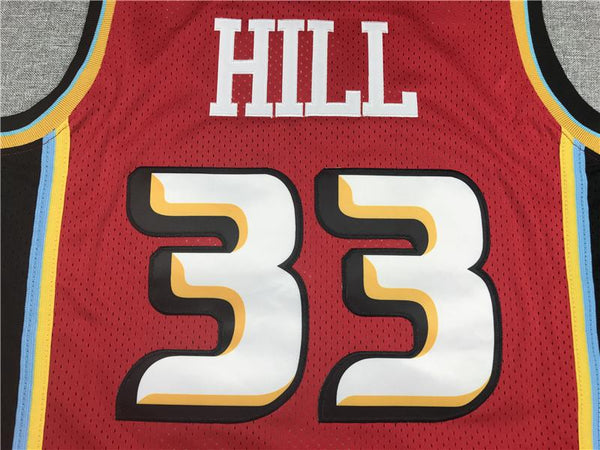 Men 33 Grant Hill Jersey Red Detroit Pistons Jersey Hardwood Classics