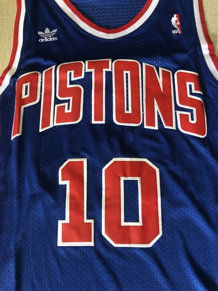 Men 10 Dennis Rodman Jersey Blue Detroit Pistons Jersey Hardwood Classics