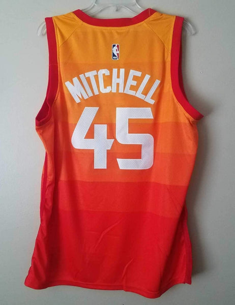 Men 45 Donovan Mitchell Jersey City edition Yellow Orange Utah Jazz - fastssd - NBA Jersey - nRevo