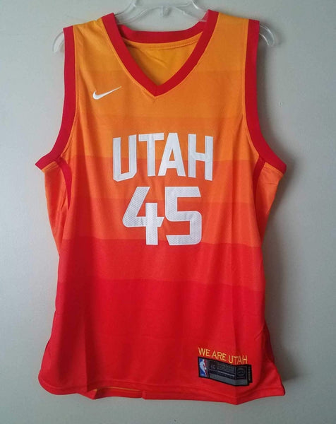 Men 45 Donovan Mitchell Jersey City edition Yellow Orange Utah Jazz - fastssd - NBA Jersey - nRevo