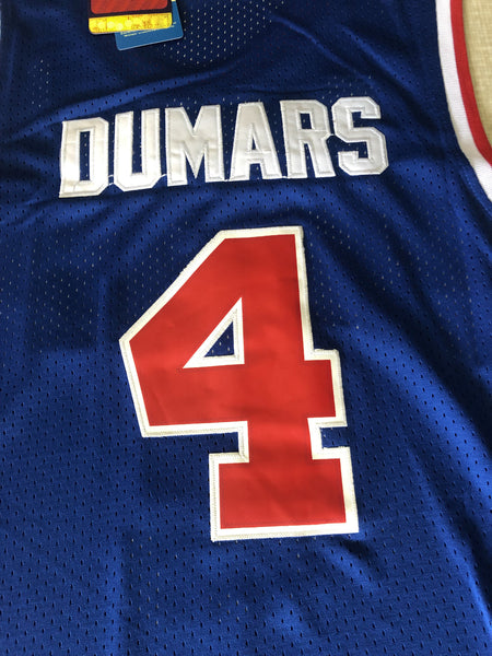 Men 04 Joe Dumars Jersey Blue Detroit Pistons Jersey Hardwood Classics