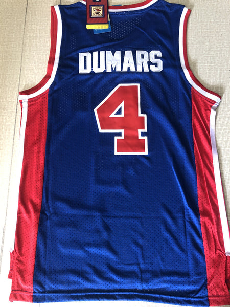 Men 04 Joe Dumars Jersey Blue Detroit Pistons Jersey Hardwood Classics