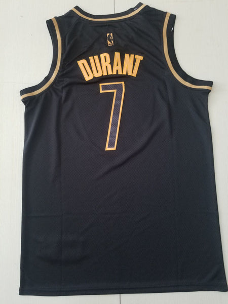Men 07 Kevin Durant Jersey Black Brooklyn Nets Jersey Golden Edition - fastssd - NBA Jersey - nRevo