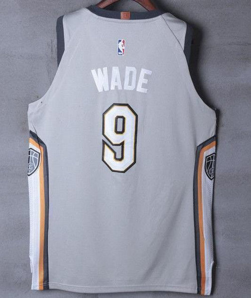 Men 9 Dwyane Wade Jersey Gray the Land Cleveland Cavaliers City Player - fastssd - NBA Jersey - nRevo