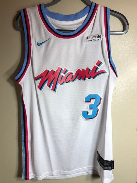 Men 3 Dwyane Wade City Jersey White Miami Heat jersey Fanatics Swingman - fastssd - NBA Jersey - nRevo