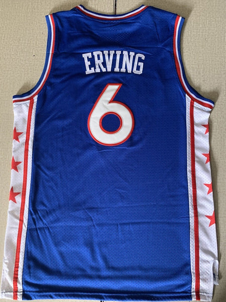 Men 06 Julius Erving Jersey Blue Philadelphia 76ers Jersey Hardwood Classic