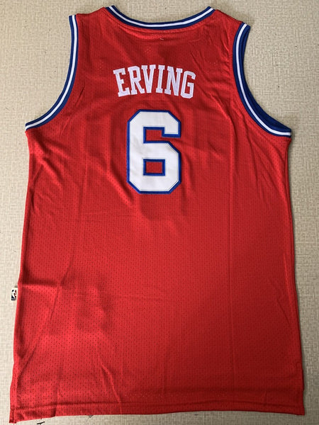 Men 06 Julius Erving Jersey Red Philadelphia 76ers Jersey Hardwood Classic