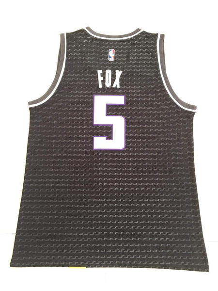 Men 05 De Aaron Fox Jersey Black Sacramento Kings Jersey Swingman Fanatics