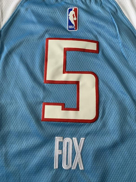 Men 05 De Aaron Fox Jersey Blue Sacramento Kings Jersey Swingman Fanatics