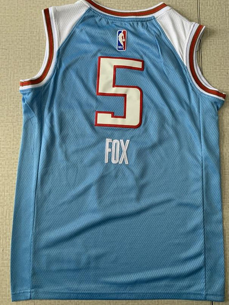 Men 05 De Aaron Fox Jersey Blue Sacramento Kings Jersey Swingman Fanatics