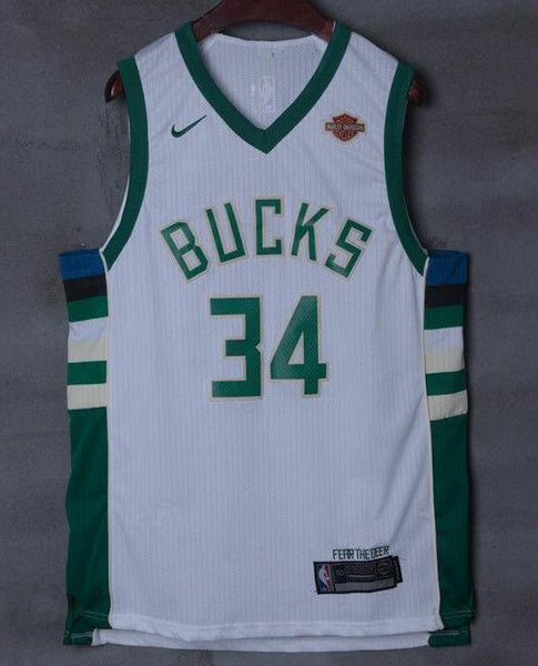 Men 34 Giannis Antetokounmpo Jersey White Milwaukee Bucks Player version - fastssd - NBA Jersey - nRevo