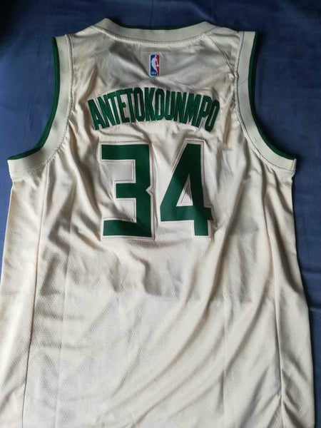 Men 34 Giannis Antetokounmpo City Jersey Cream Milwaukee Bucks Fanatics - fastssd - NBA Jersey - nRevo