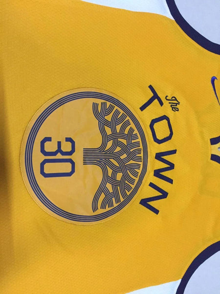 Men 30 Stephen Curry Jersey Yellow The Town Golden State Warriors Jersey Swingman - fastssd - NBA Jersey - nRevo
