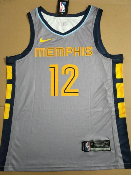New Men 12 Ja Morant Jersey Gold Gray Memphis Grizzlies Throwback Swingman - fastssd - NBA Jersey - nRevo