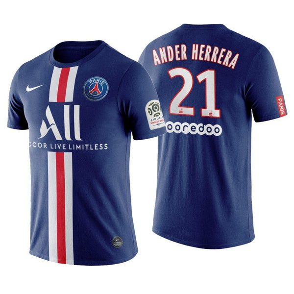 Men 21 Ander Herrera Jersey Blue Home Paris Saint Germain Jersey Ligue 1 2020 - fastssd - Soccer Jersey - CrazyKill