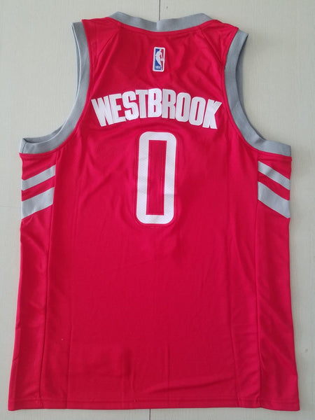 Men 0 Russell Westbrook Jersey Red Houston Rockets Jersey Swingman - fastssd - NBA Jersey - nRevo