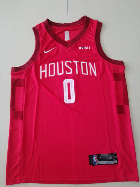 Men 0 Russell Westbrook Jersey Red Houston Rockets Jersey Swingman - fastssd - NBA Jersey - nRevo