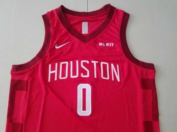 Men 0 Russell Westbrook Jersey Red Houston Rockets Jersey Swingman - fastssd - NBA Jersey - nRevo