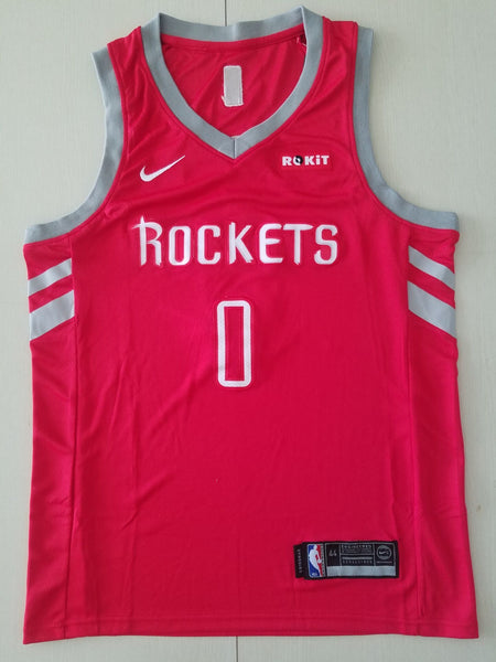 Men 0 Russell Westbrook Jersey Red Houston Rockets Jersey Swingman - fastssd - NBA Jersey - nRevo