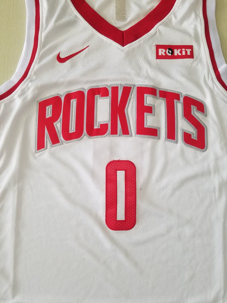 Men 0 Russell Westbrook Jersey White Houston Rockets Jersey Swingman - fastssd - NBA Jersey - nRevo