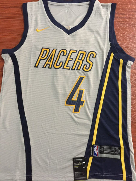 Men 04 Victor Oladipo Jersey Grey Indiana Pacers Jersey Swingman Fanatics
