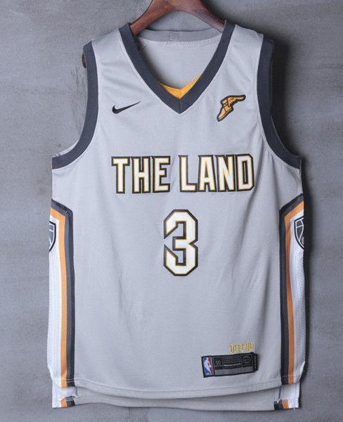 Men 3 Isaiah Thomas Jersey the Land Gray Cleveland Cavaliers Jersey City Edition - fastssd - NBA Jersey - nRevo