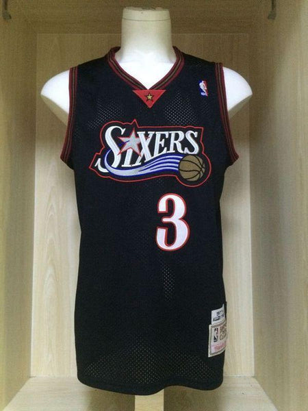 Men 3 Allen Iverson Jersey Black Philadelphia 76ers Jersey Fanatics - fastssd - NBA Jersey - nRevo